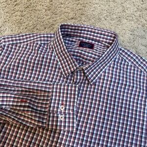 UNTUCKit Shirt Mens XL Multicolor Plaid Long Sleeve Button Down Slim Fit Cotton